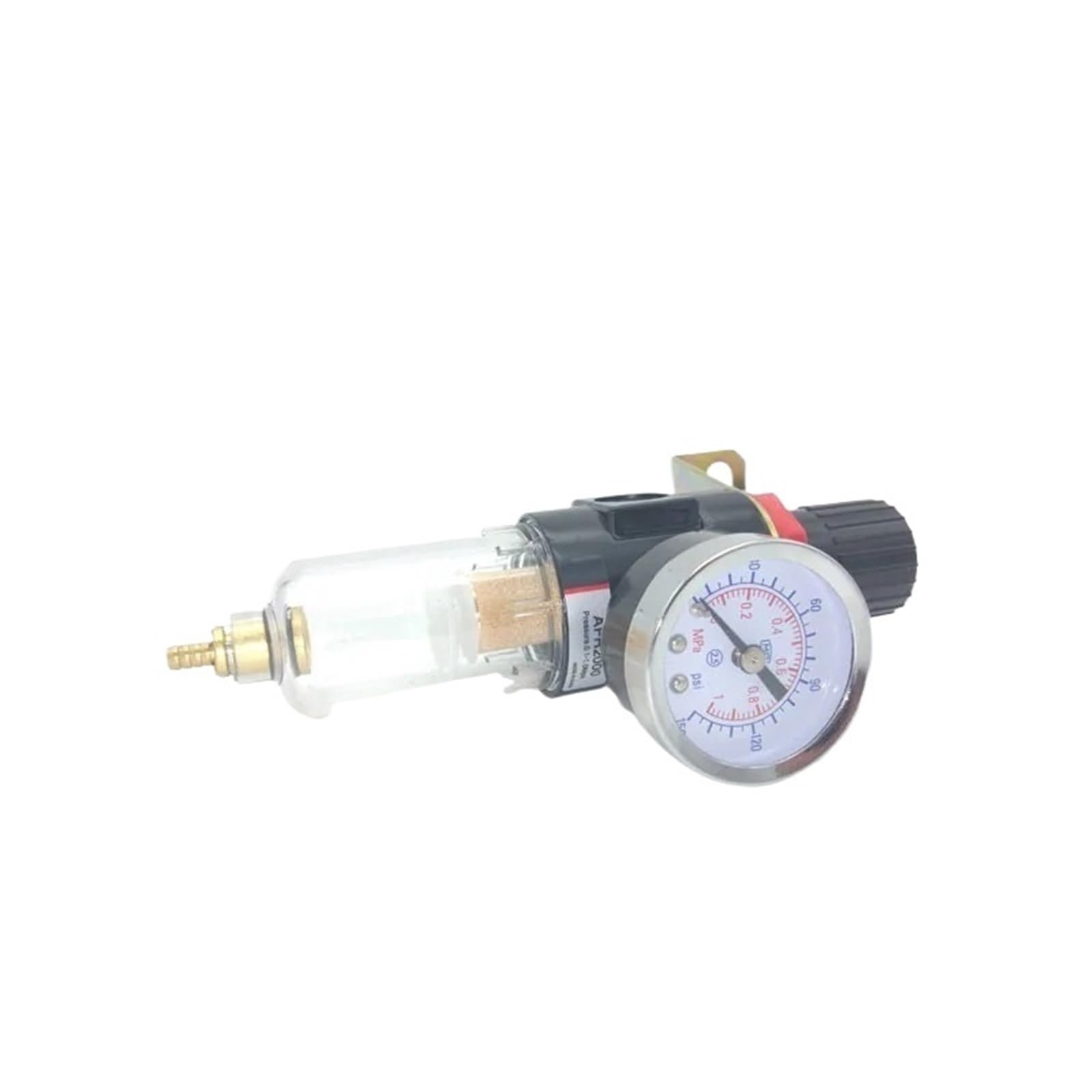 AFR2000 1/4 Filtro aria Regolatore Trattamento Olio Separatore Acqua Unità Preparazione (Tipo 2 con 12mm 1-4, G Thread)