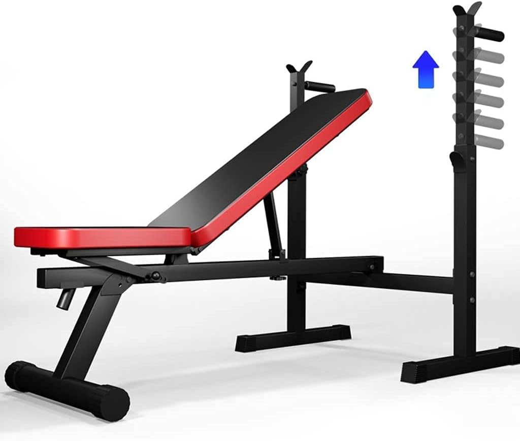 Weight Bench Adjustable Strength Training Bench Weight Bench Household Barbell Rack Bench Press Stool Multifunctional Fitness Equipment Weight Training Equipment,