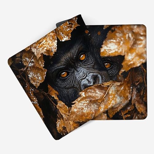 Tapis de souris XXL noir chimpanzé grand format 80x40cm mouse pad PC - 4