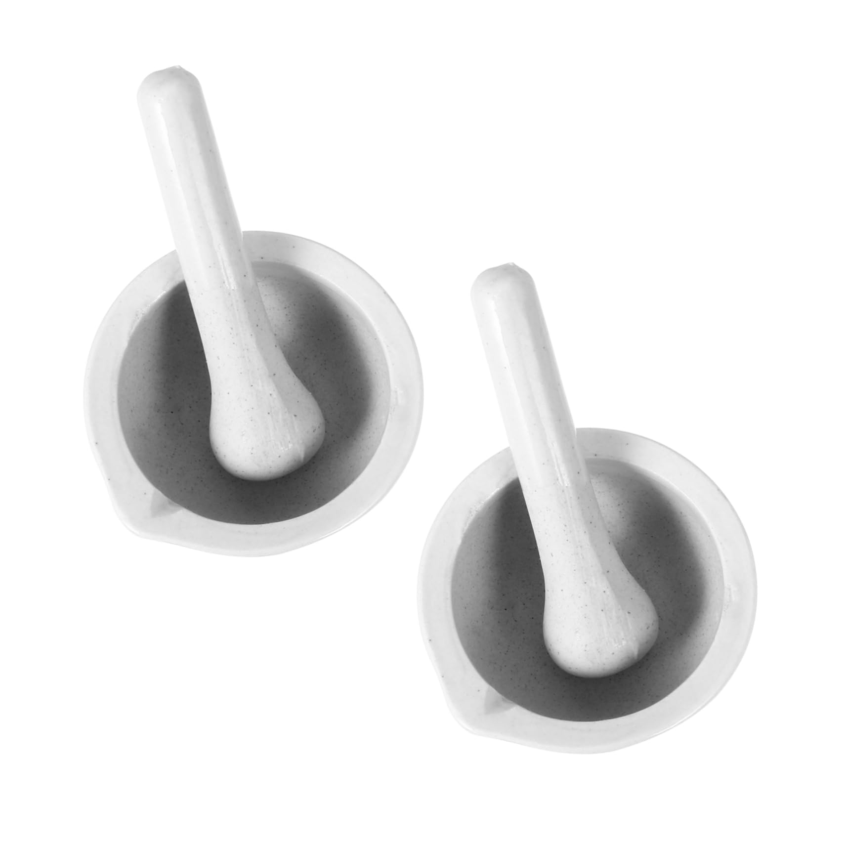 Alipis 2 Set Porcelain Pestle Medicine Pounding Masher Grind Bowl 60mm Easy Cleaning Comfortable Grip Random Style