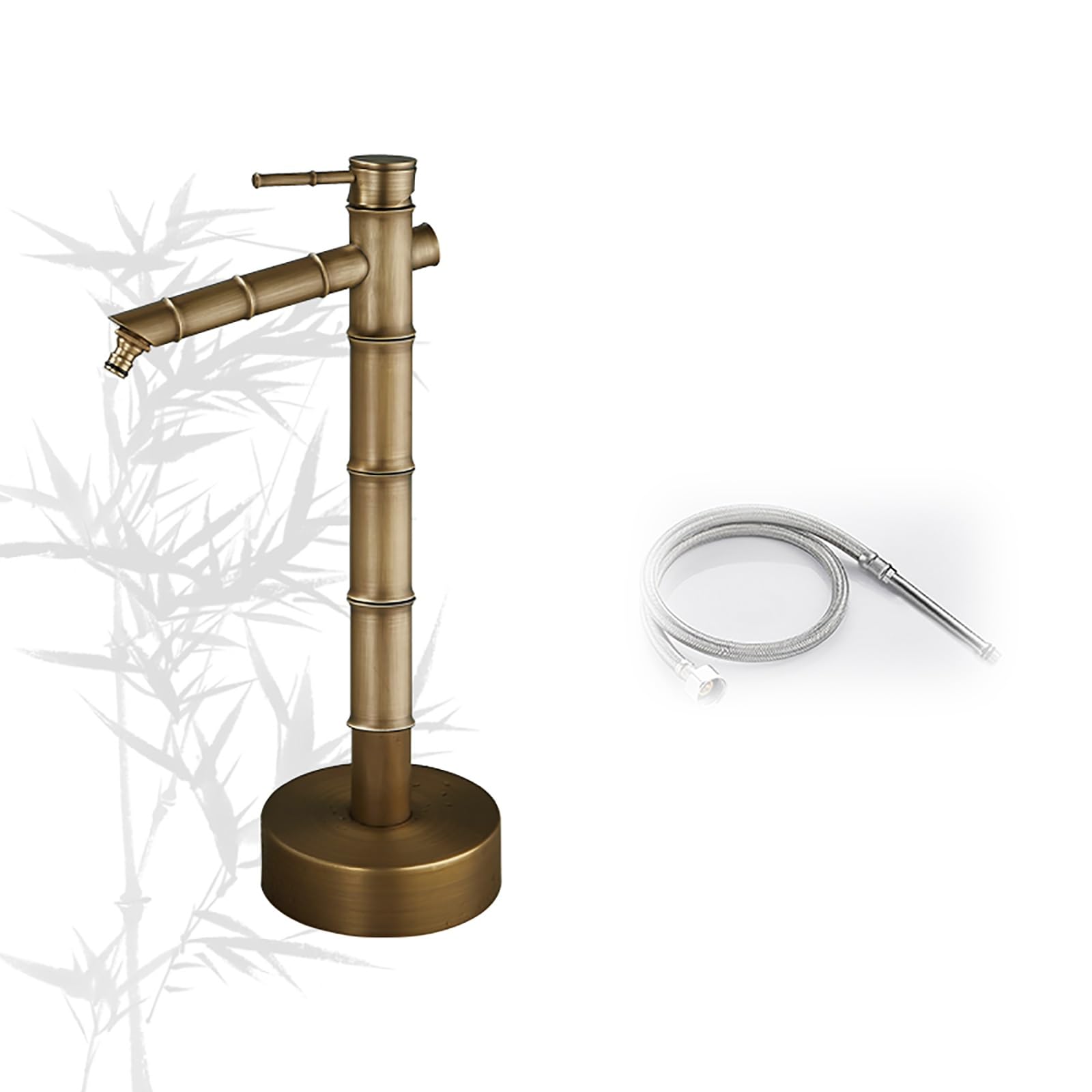 XDLEDMKIZ Freestanding Vertical Garden Water Column, Anti-Freeze Outdoor Faucet & Decorative Spigot Fountain for Patio/Backyard, 34in Height
