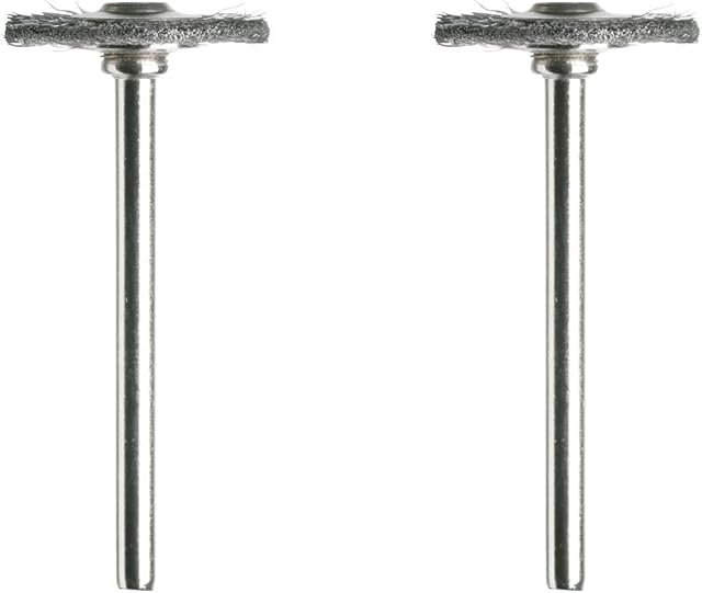 Dremel 428 Carbon Steel Brush Accessory Set, 2 Brushes (19 mm) for Cleaning and Removing Rust of Metal Materials
