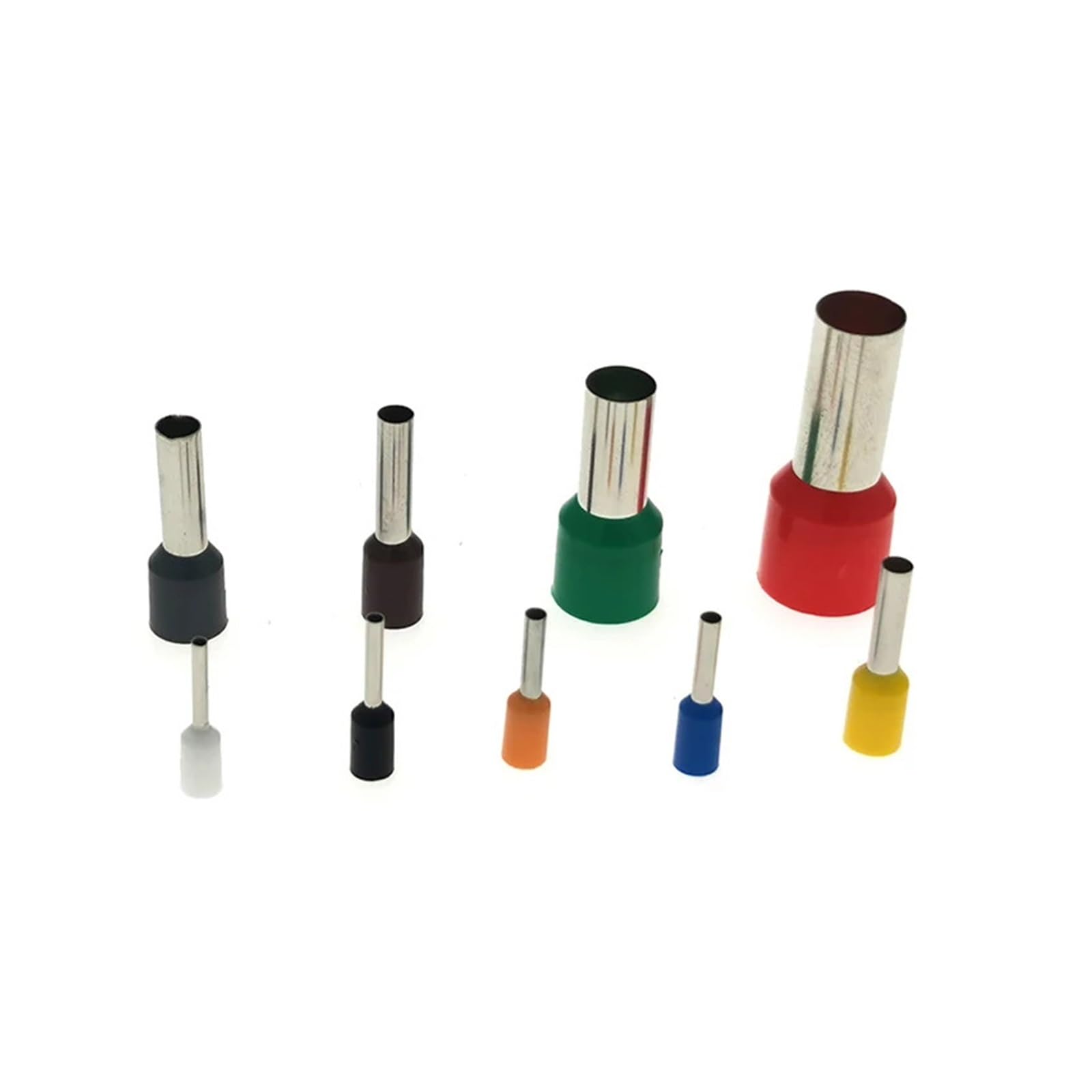 170 szt. izolowane zaciski zaciskowe złącze przewodów elektrycznych E1510 E2510 E6012 E16-12 tuleje kablowe VE 16-6AWG 1,5-16 mm2