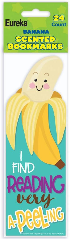 EUREKA 24 Piece Scratch-and-Sniff Banana Scented Bookmarks - Image 3