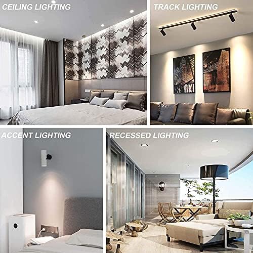 ROTTYI GU10 LED Light Bulbs,3000K, Warm White 5W 450LM Energy Saving Light Bulb,50W Halogen Bulb Equivalent,100° Beam Angle,with The Frosted Glass Diffuser, Protect The Eyes Spotlight Lamp,6Pack