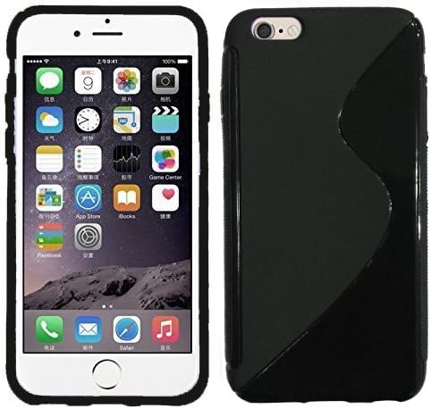 Zone Shop (TM) iPhone 6 Plus S-Line Series Black TPU Durable Case for Apple iPhone 6 Plus (5.5 inch) Flexible Gel Rubber Cover for iPhone 6 Plus By Zone Shop