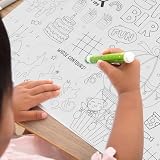 AMUSLESUR Obrus Urodzinowy Papierowy z Motywem Do Kolorowania Prostokątny Obrus Imprezowy Przyjęcia i Festyny Dekoracyjny i Łatwy Czyszczeniu Odporny Zużycie Do Użytku Wewnętrznego i