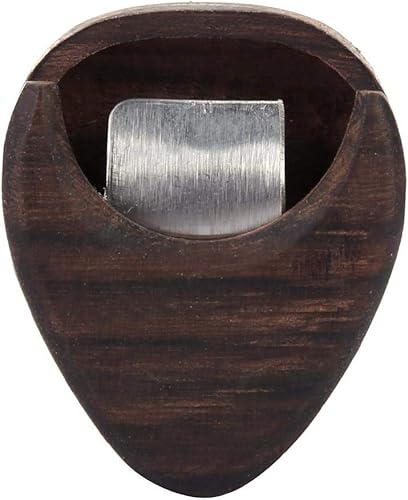 Caja de púa de guitarra de madera de rosa, caja de soporte de púas en forma de corazón, accesorio de instrumento musical para púas estándar