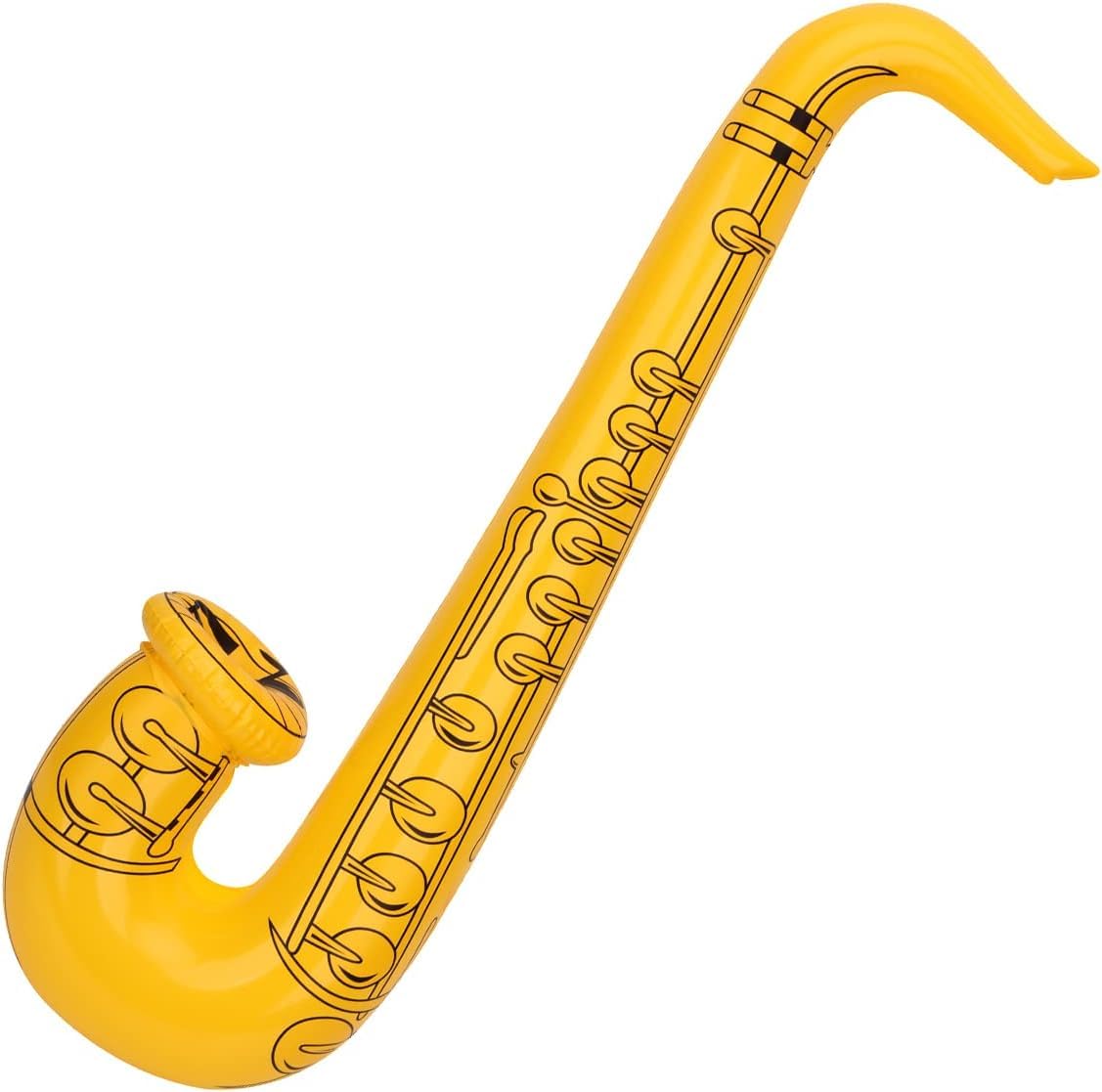 WedDecor Inflatable Guitar Saxophone Toys Favours Balloon, Musical Instruments Accessories For Kids and Adults Party Decoration, Hen Night Party, 1pc, Yellow