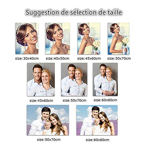 GuoPi Photo Personnalisée Diamant Broderie 5D Diy Diamond Painting,Personnalisée Privée,Diamant Rond Complet De,Adapté À La Décoration De La Maison, Cadeaux（30x40cm） – vue 3