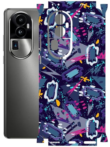 Image of AtOdds - Full Body Back Screen Guard Protector Film - Lamination Wrap Skin Sticker Compatible with Oppo Reno 10 PRO Plus | Scratchproof Matte Finish (Abstract)