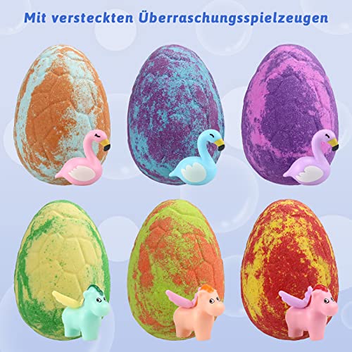 Bath Bombs For Kids With Surprise Inside, Xxl-6 Pcs Dinosaur Unicorn Natural Bath Bombs Handmade Easter Bath Bombs For Girls Boys Gift Set #TOP2