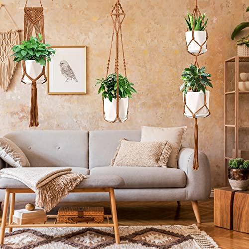 Sfenngpet Macrame Plant Hangers, 5Pack Hanging Planters For Indoor Plants W/ 5 Set Hangers Kit Handmade Macromay Plant Hangers Indoor Flower Pots Holder Stand For Boho Home Décor #TOP2