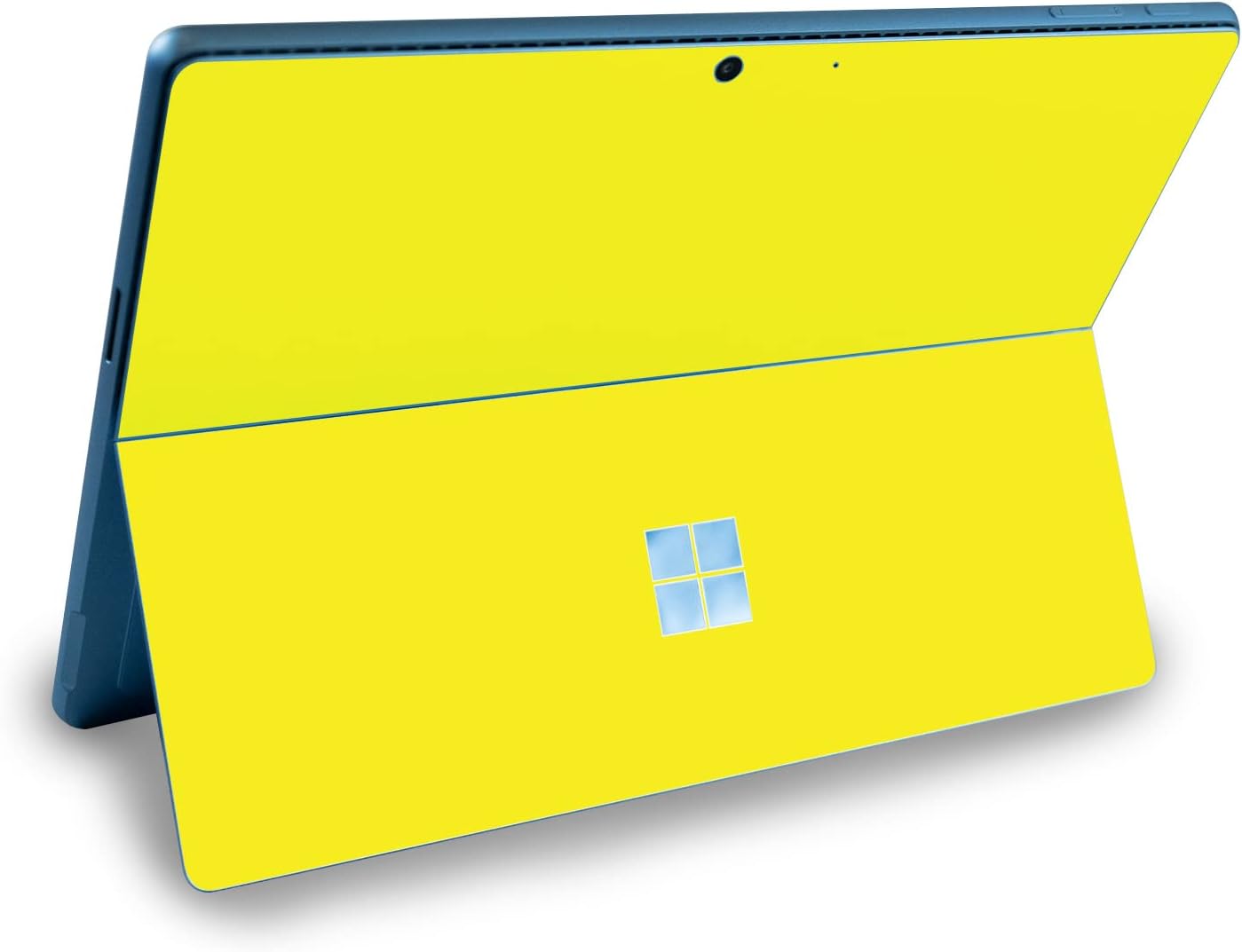 MightySkins Skin Compatible with Microsoft Surface Pro 9 (2022) - Solid Yellow | Protective, Durable, and Unique Vinyl Decal wrap Cover | Easy to Apply & Change Styles | Made in The USA