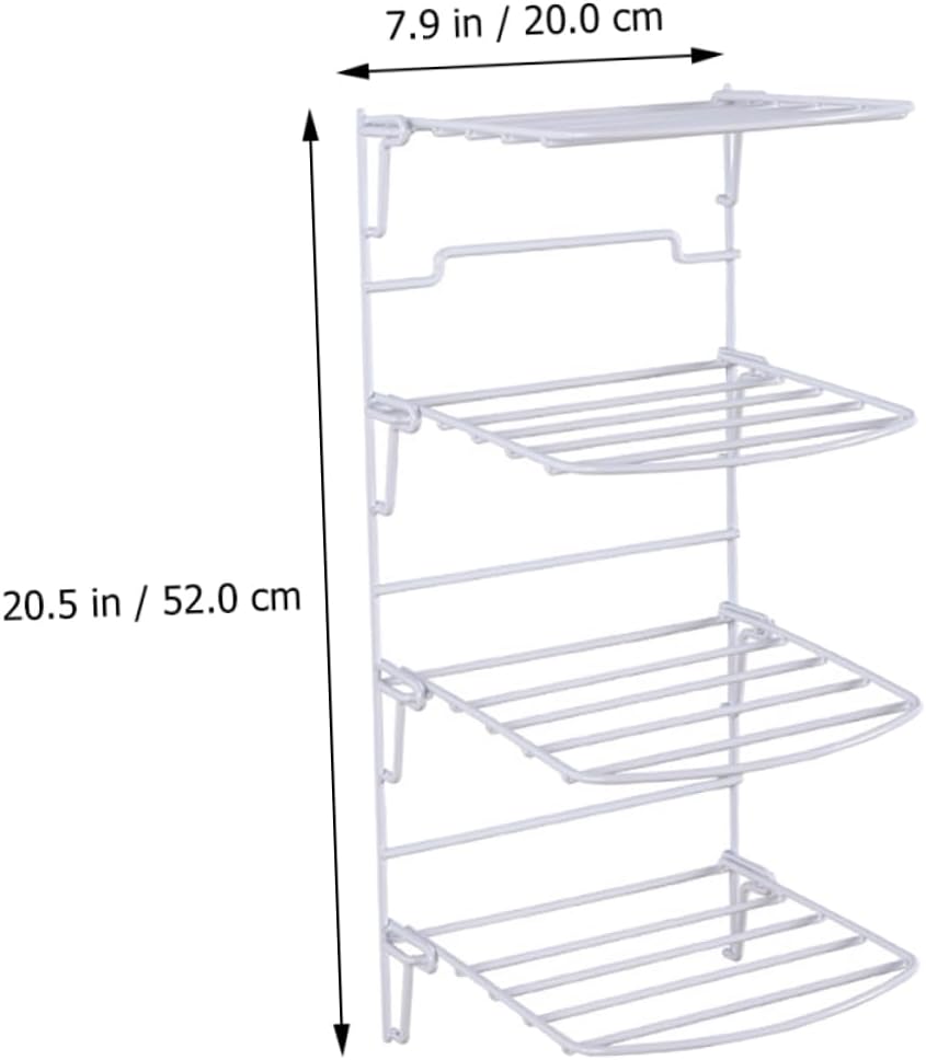 Kitchen Wall Tray Storage Holder Multi-Level Food Storage Rack Dish Drying Rack