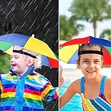 dinghaole Portable Umbrella Hat for Adults - Lightweight (80g) Sun Shade Hat with Elastic Band, Watermelon Color, 32cm/12.5" Diameter - Ideal for Fishing, Hiking, Outdoor Activities - Image 5