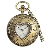 Fogitbok Vintage Quartz Pocket Watches for Men with Chains Pendant Pocket Watch Women’s Necklace Watches Unique Designs with Box
