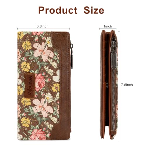 Image of X Wrangler Floral Wallet Womens Bifold Credit Card Holder Clutch