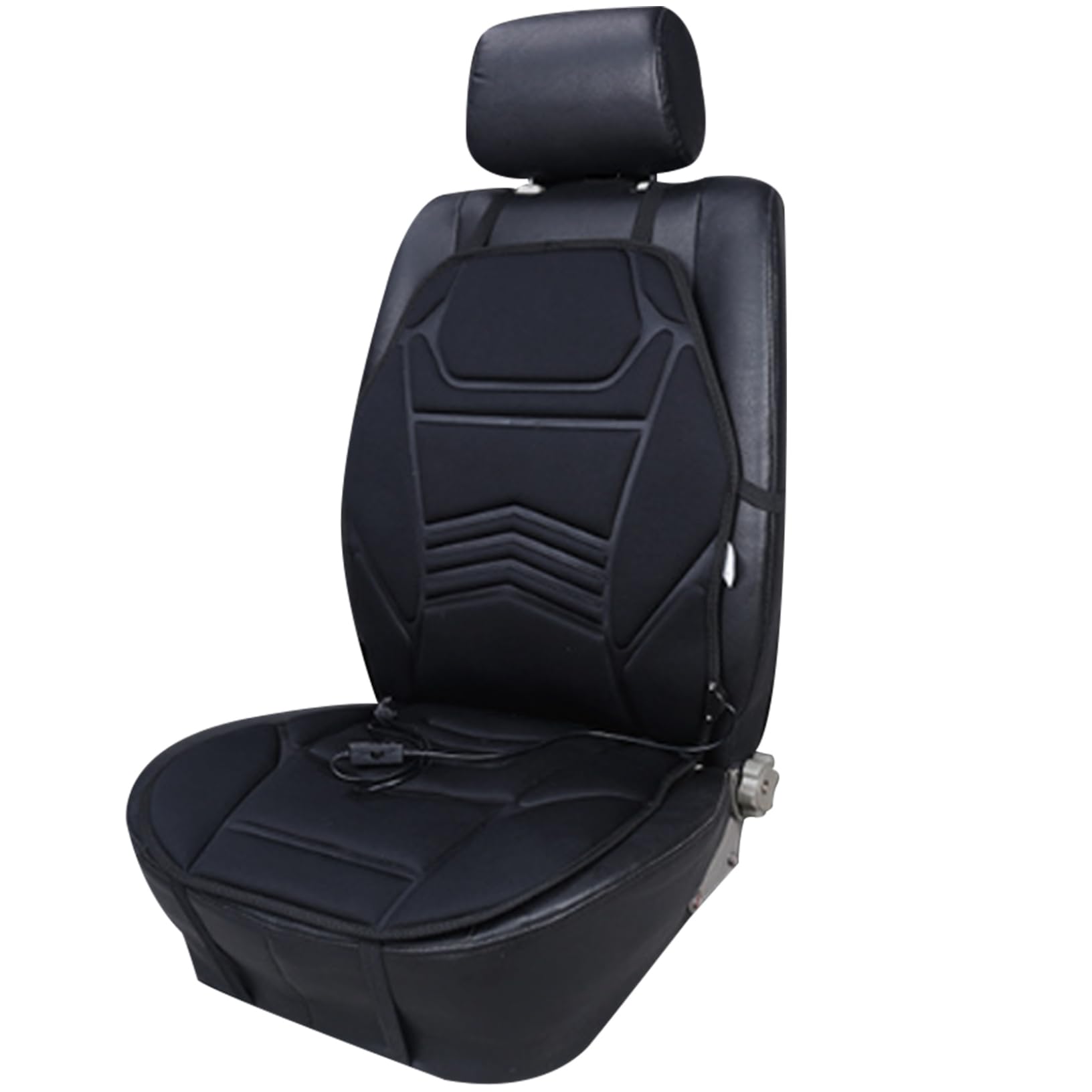 Housse de siège de Voiture chauffante 12 V Coussin siège Voiture Chauffant stéréoscopique 3D avec Crochets Fixes et Fond antidérapant Chauffe- Universel Protection Contre la sur