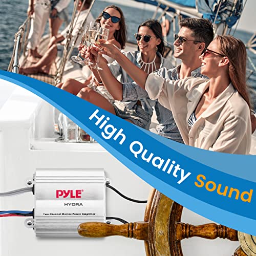 Image of Pyle Marine Amplifier, 400W 4 Channel Audio Amplifier with RCA Input