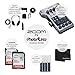 Zoom PodTrak P4 Portable Multitrack Podcast Recorder + 2x Zoom M-1 Mic + 2x Headphones + Windscreen + XLR Cable + Tabletop Stand + 2x 32GB Memory Card + 4 AA Batteries and Charger + Cloth – Top Bundle