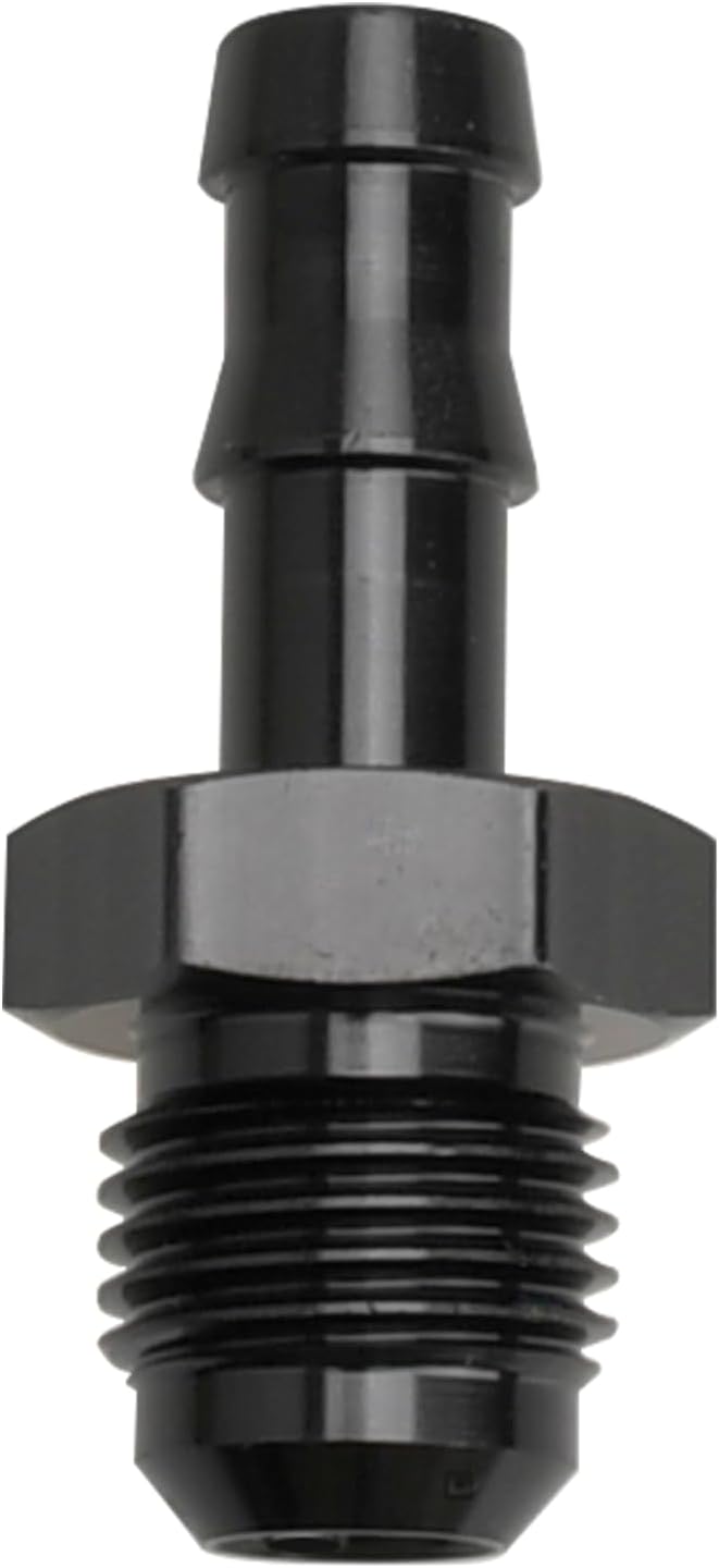 10AN Male Flare to 5/8 Hose Barb Fittings Straight Fitting Adapter Aluminum Black ，Pack of 2