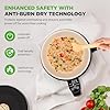 NutriChef 1.6 QT Portable Electric Rice Cooker & Lunch Maker | Multi-Functional & Non-Stick Ceramic Coating | Digital Control Panel | 6 Cook Functions: Rice, Soup, Stew, Porridge & More | Black #4