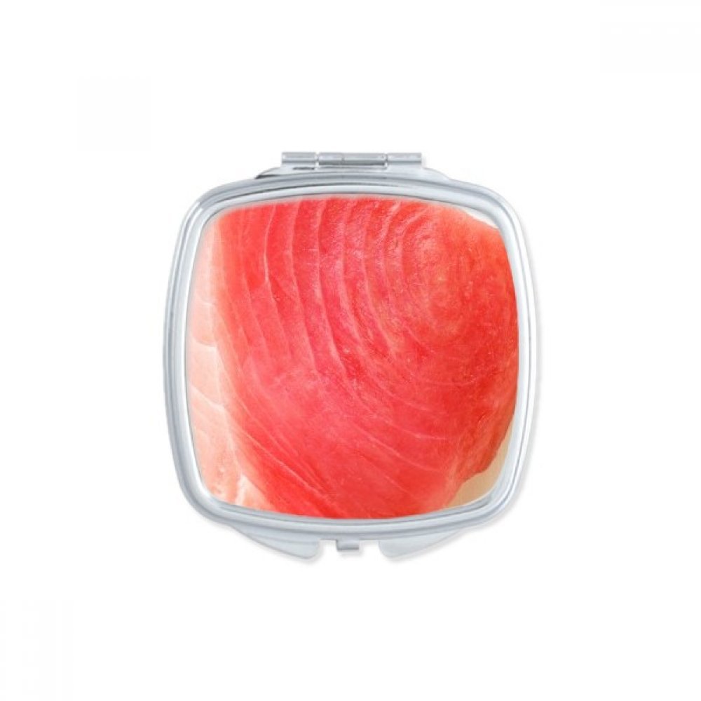 Miroir de poche saumon sashimi format carré compact de maquillage portable multicouleur