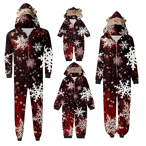 Combinaison pyjama de Noël à fermeture éclair pour habiller facilement parents et enfants