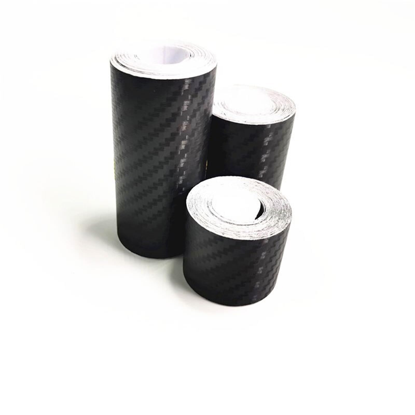 Tira Protectora de Parachoques Adhesivo de Fibra Carbono para Nano para Coche, Tira Protectora Pasta para Bricolaje, Cinta antiarañazos para Espejo Lateral umbral Puerta(5cm X 3m)