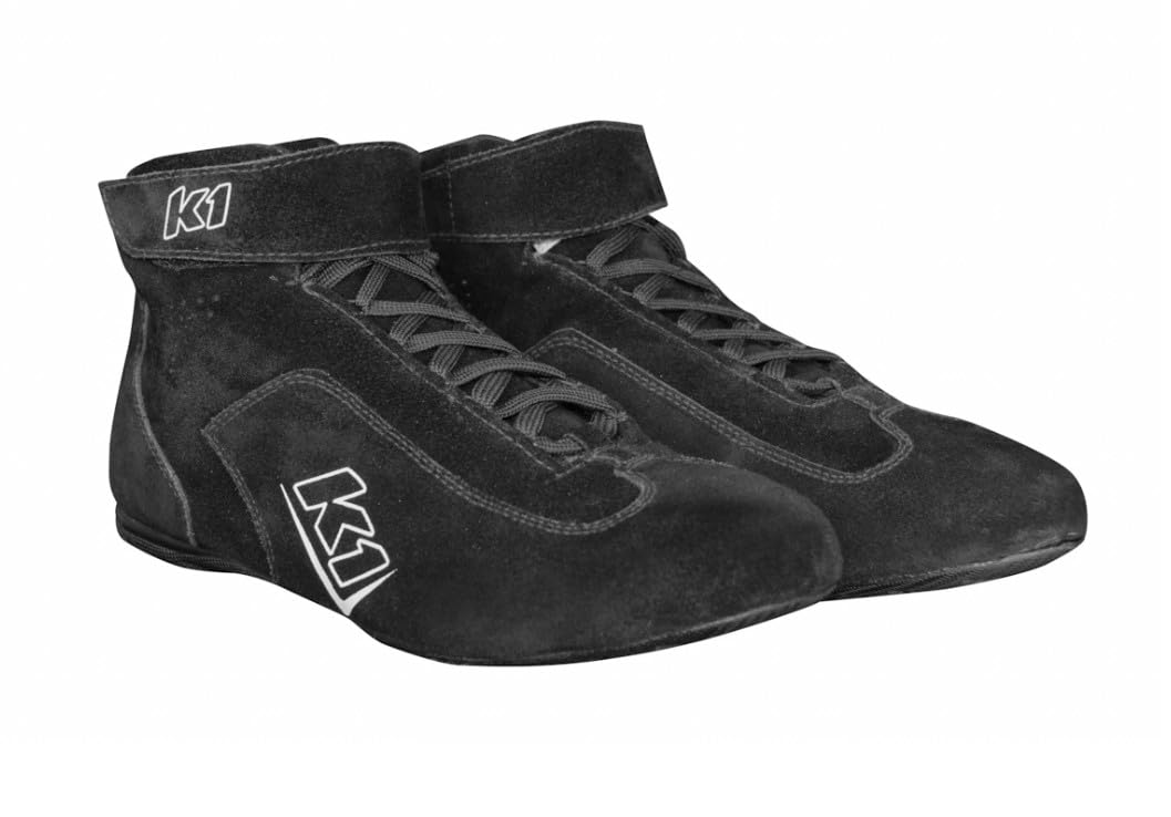 K1 Race Gear K1 Challenger Nomex® Adult Auto Racing Shoes - SFI 3.3/5 - Black - Size 8