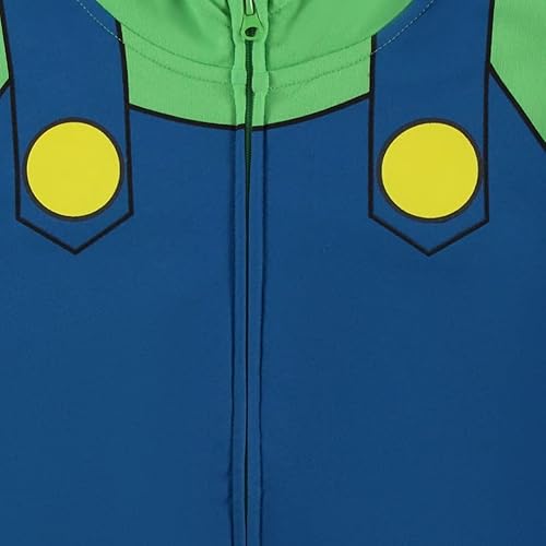 Vista 5 de Nintendo Sudadera con capucha para hombre, disfraz de Mario y Luigi, clásico videojuego, cosplay, disfraz, sudadera con capucha