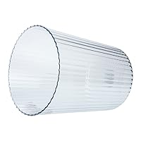 Vista 2 de USHOBE Cubos de plástico 1 pieza redonda de plástico cesta de basura transparente cubo de basura pequeño contenedor de basura cubo de basura