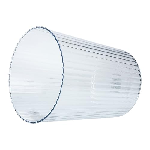 Miniatura 2 de USHOBE Cubos de plástico 1 pieza redonda de plástico cesta de basura transparente cubo de basura pequeño contenedor de basura cubo de basura de