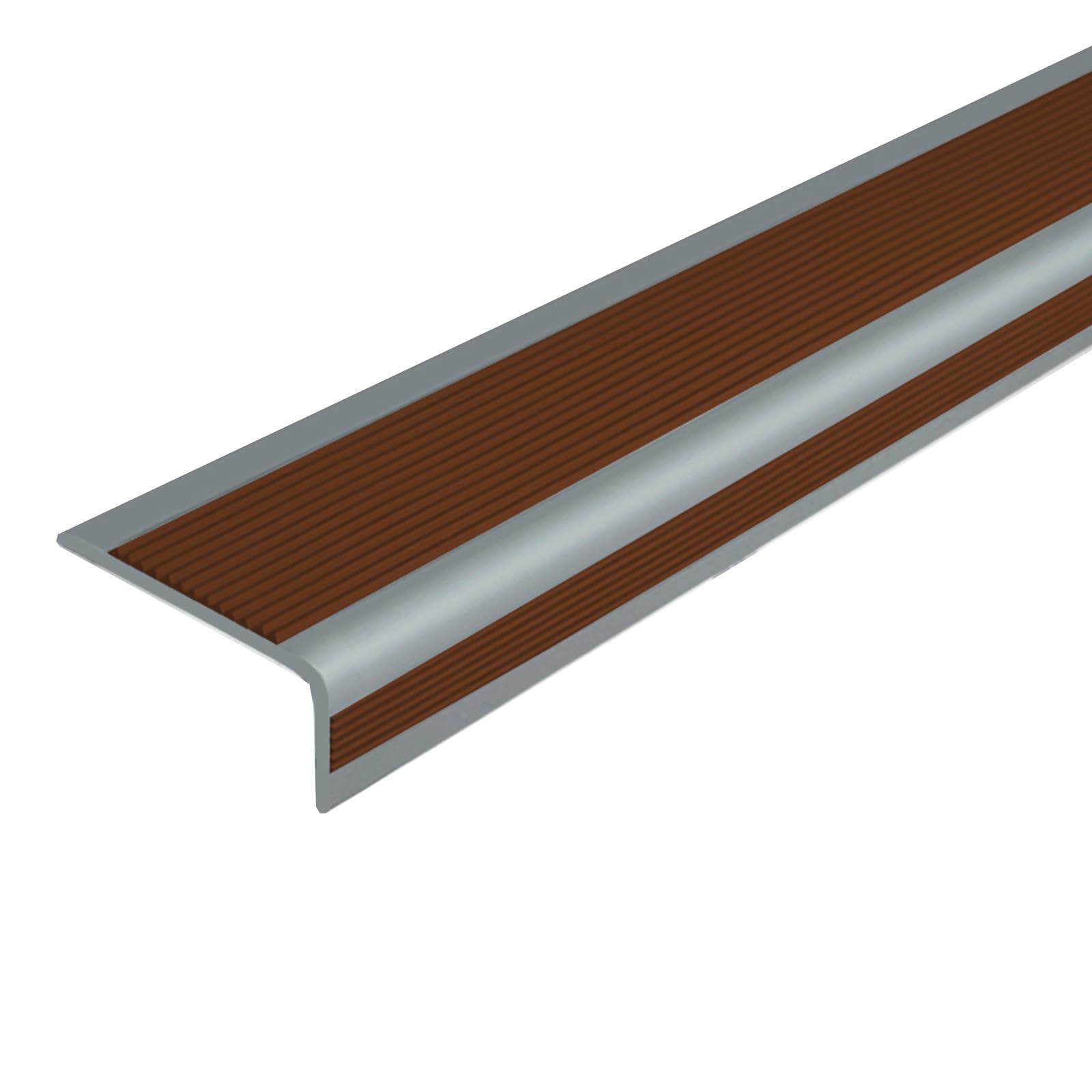 Autoadhesiva Antideslizante para Escaleras Interiores, Cinta Antideslizante Escaleras, Alfombrillas para Escalones Interior, Lavable, Para Peldaños Exteriores(Brown,5 * 2.5CM/1.9 * 0.9IN)