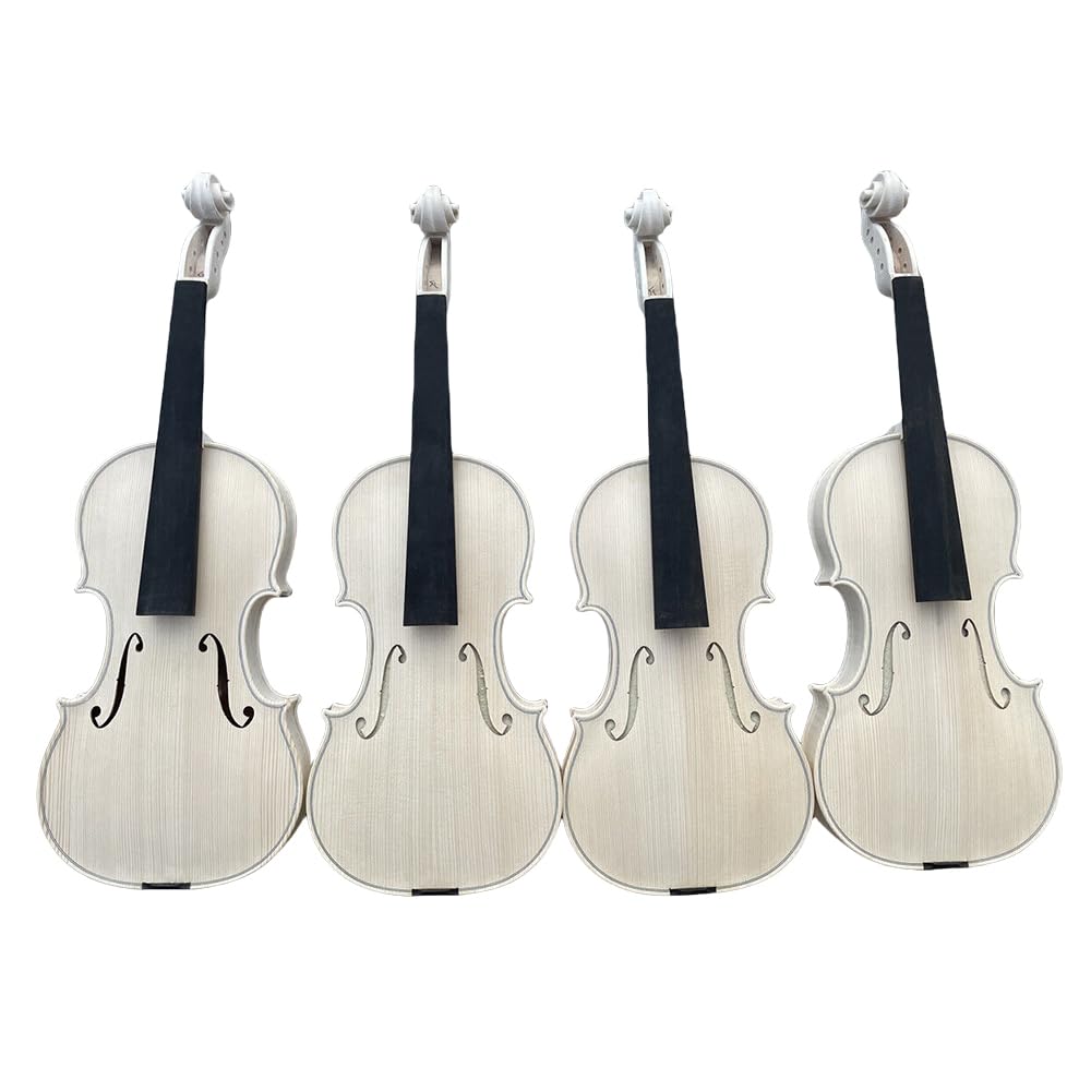 ModouString Unfinished White Violin 4/4 Guarneri violin European Flame Maple Wood Back with Spruce Top Handmade DIY violin 1pcs