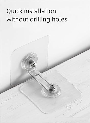 Miniatura 3 de Anclajes adhesivos de pared para muebles (4 pares), kit de correas antipuntas para muebles a prueba de bebés, estantería segura, armario a pared