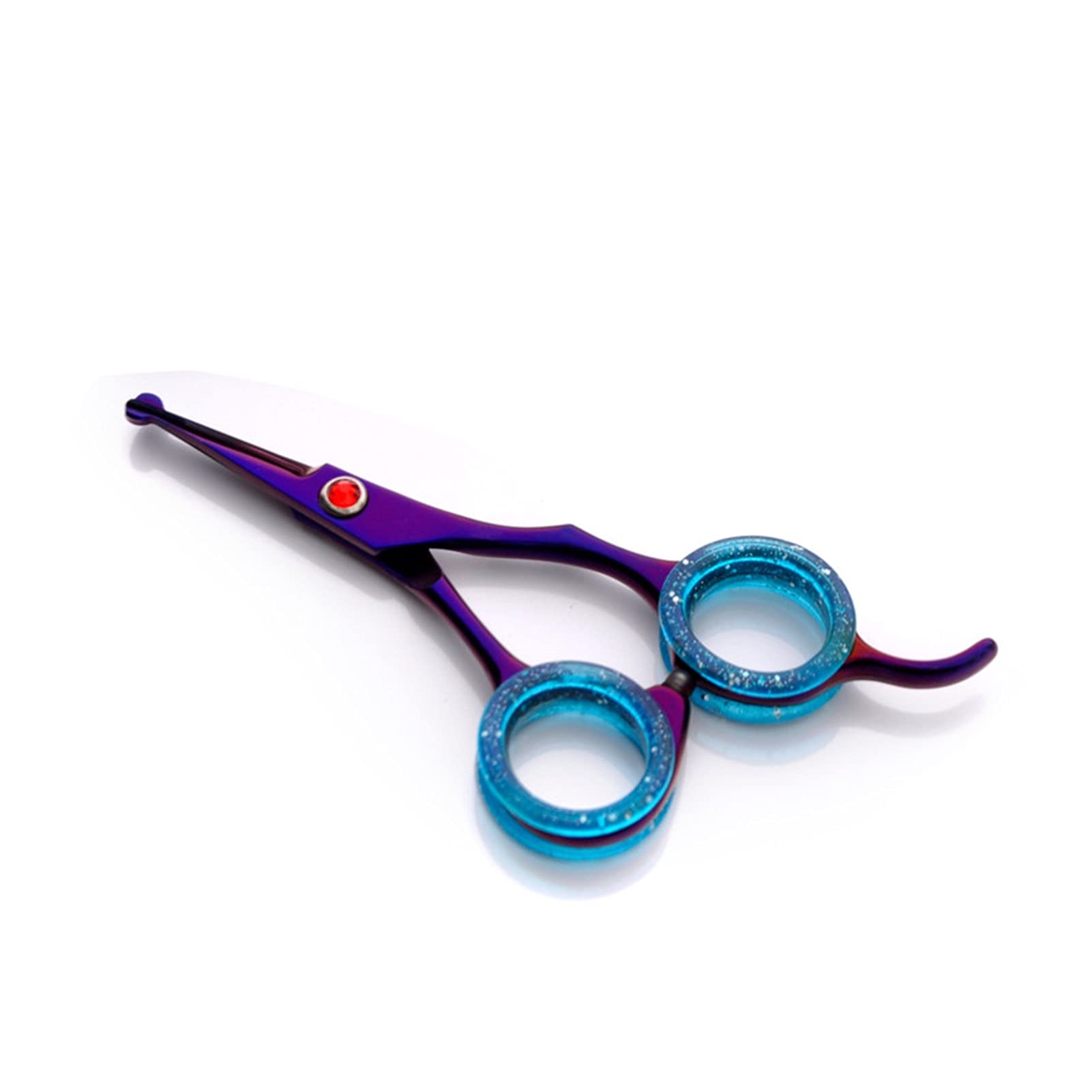 Punta Arrotondata Professionale Pet Straight Micro Piccolo Cane Strisso Piccolo Cane Grooming Capelli Clip (Color : Purple)