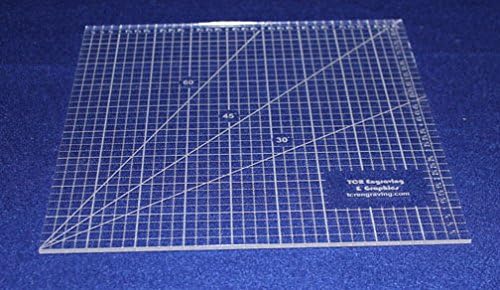 9 Inch Square Ruler. Acrylic 1/8 Inch Thick.