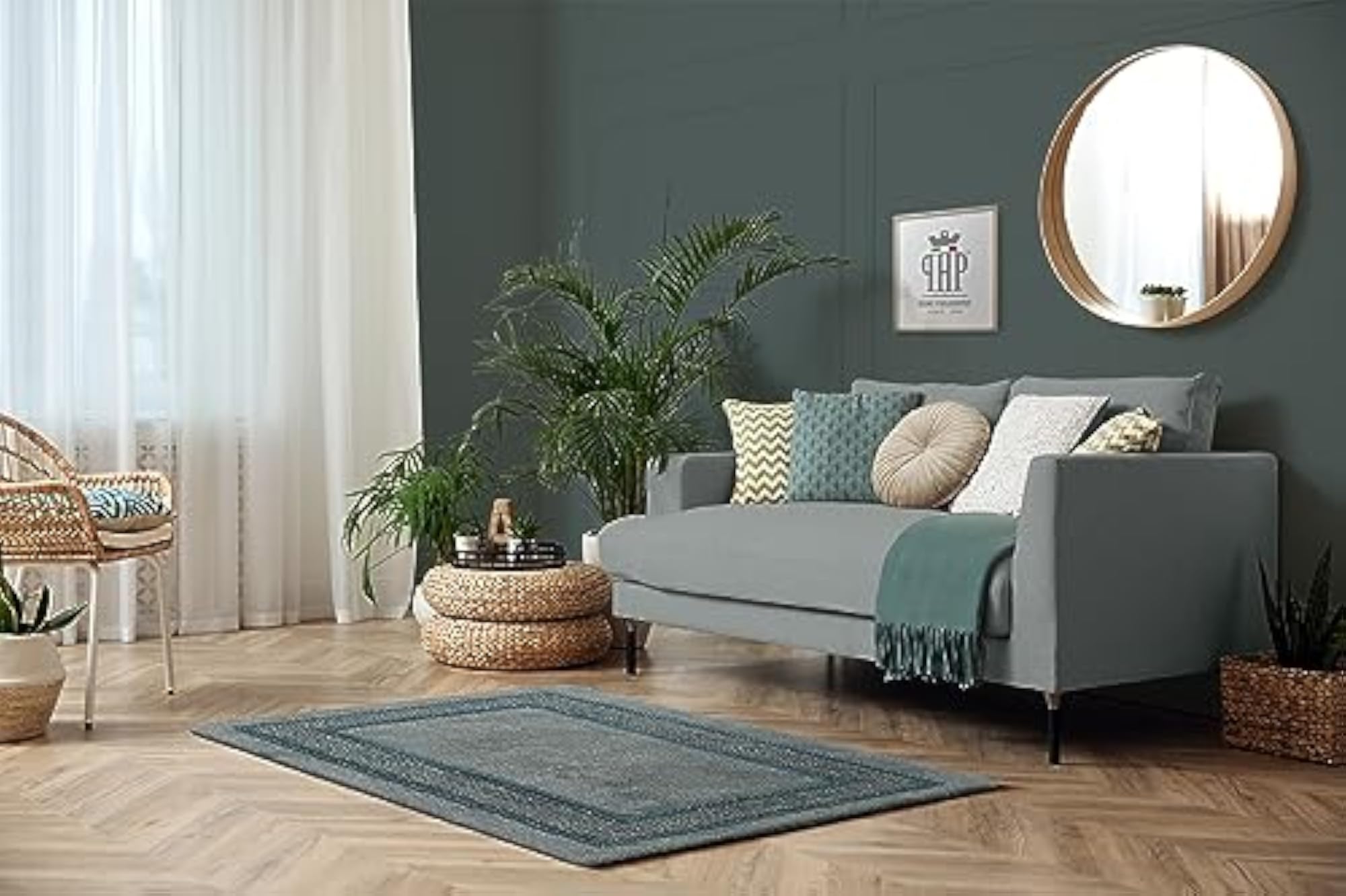 Luxury Cotton Floor/Bath Mat with Anti-Skid Design