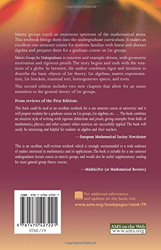 Matrix Groups For Undergraduates (Student Mathematical Library) (Student Mathematical Library, 79) #TOP1