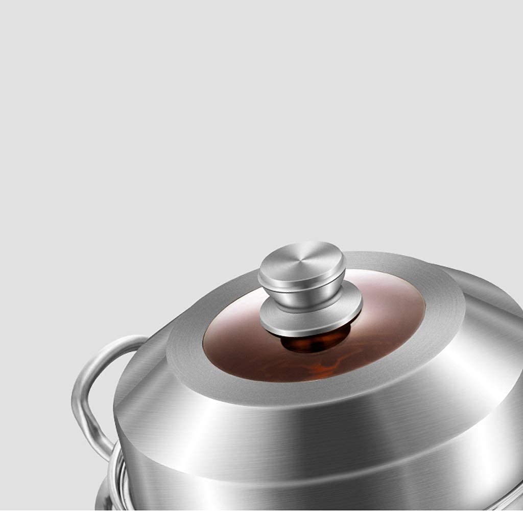 Olla para cocinar, vaporera, vaporera doméstica Acero Inoxidable 304, vaporera Comercial Grande Doble Capa, Olla para cocinar al Vapor Tres Capas, Cocina inducción