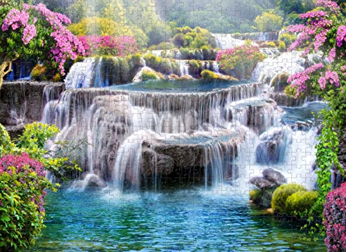 Wooden 4000 Piece Jigsaw Waterfall View Challenging Jigsaw Puzzle