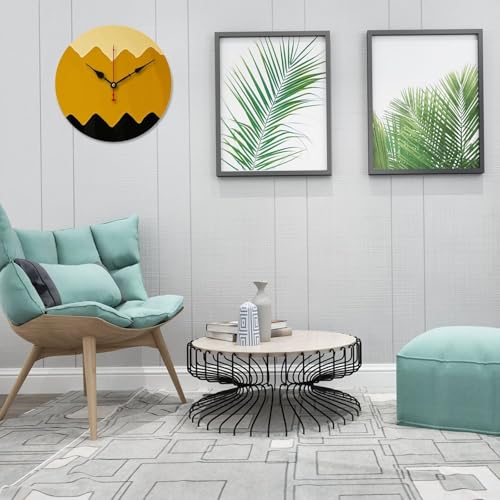 Horloge sans tic-tac 60 cm en bois décorative pour salon et chambre - 4