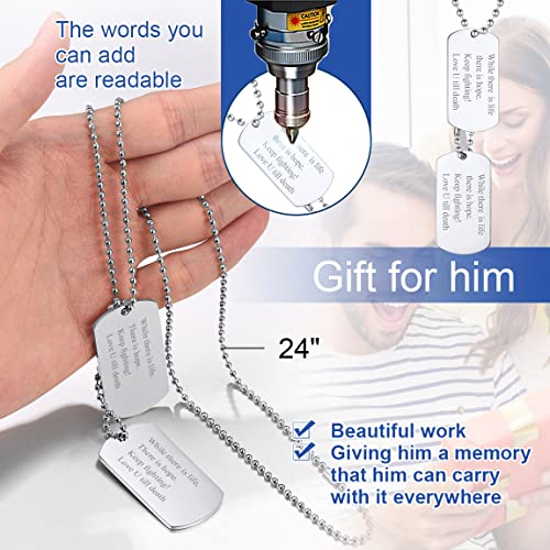 Stainless Steel Custom Dog Tag Necklace Military Dog Tag Chain Dog Tag Necklace For Men #TOP2