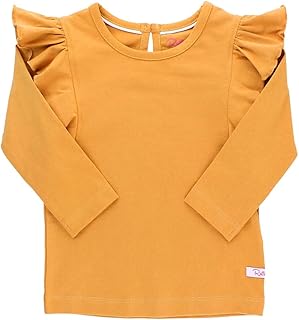 RuffleButts Baby/Toddler Girls Long Sleeve Ruffle Peplum Top Knit Tee