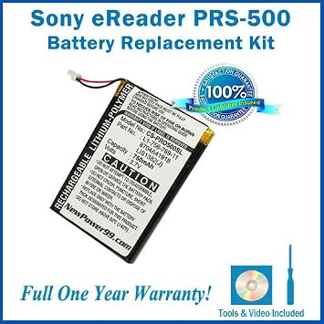 NewPower99 Battery Replacement Kit with Battery, Video Instructions and Tools for Sony PRS-500