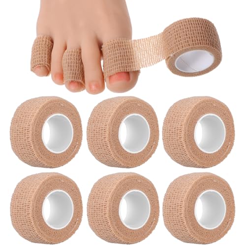 Wanmu 8 Stück Schneidbar Zehenschutz, Atmungsaktiv Fingerschutz Zehenkappen Pad, Schlauchbandage Toe Cushion für Corns, Callus Kissen, Bunion, Schwielen, Daumenvalgus, Blasen