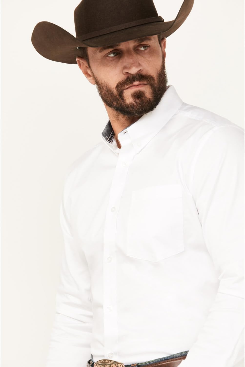 Cody James Men's Basic Twill Long Sleeve Button-Down Performance Western Shirt - CJFA23W17-B WHT 3X