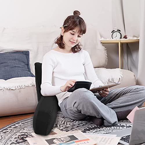 iNeego Lendenkissen Aufblasbares Bücherkissen Tragbares Lesekissen für Bett Rückenlehne Lesekissen bequemes Lesekissen für Bibliothek, Lesekissen Unterstützung (Schwarz) - Image 7
